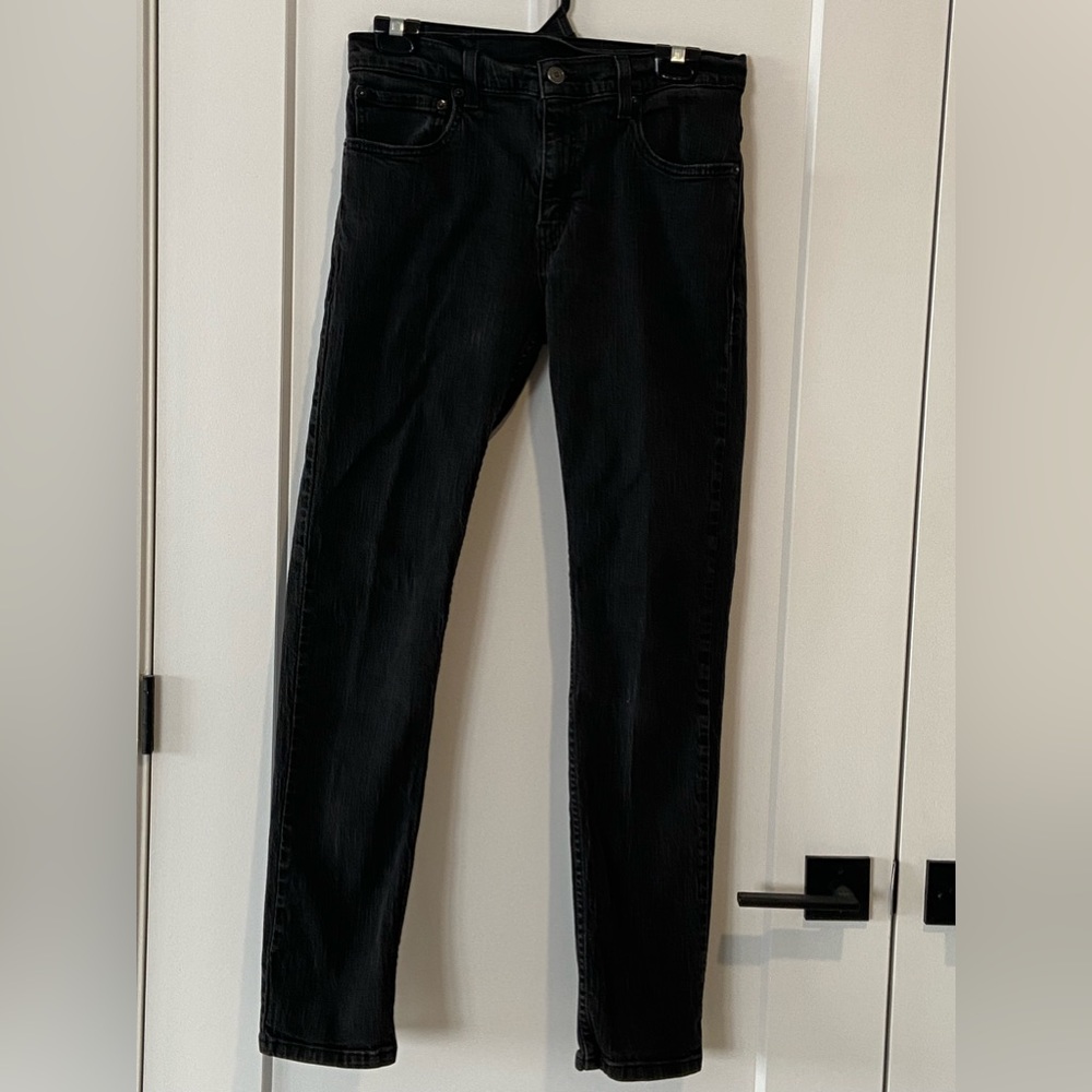 Levi 511 Jeans Womens 30Wx30L Black Skinny Stretch Pockets Zipper Button